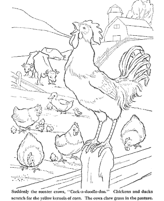 farm coloring page