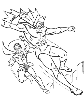 super hero coloring page