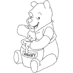 winnie the pooh cartoon coloring pages
