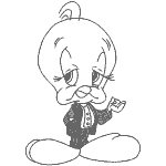 Sylvester Tweety cartoon coloring pages