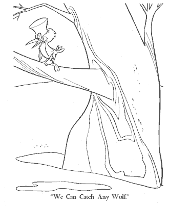 peter and the wolf coloring page