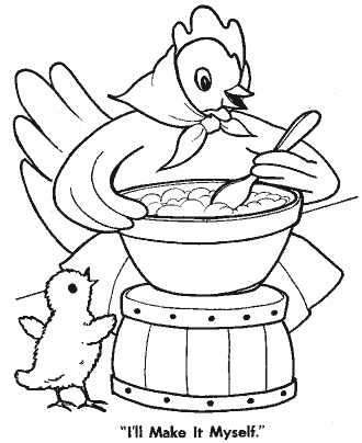 little red hen coloring page