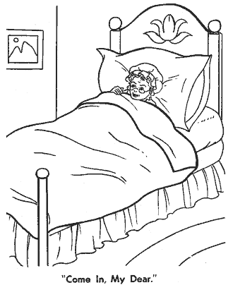 little red riding hood coloring page