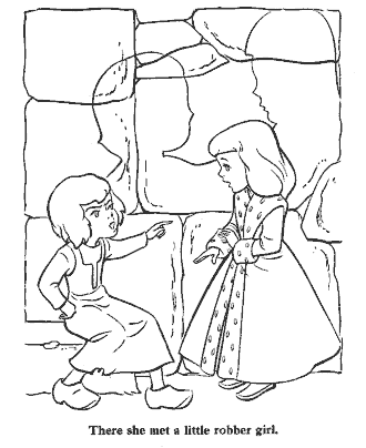 snow queen fairy tale coloring page