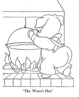 three little pigs coloring page