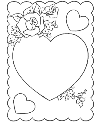 Valentine´s Day crafts coloring page
