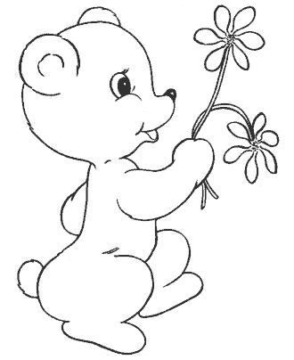 Valentine flowers coloring page
