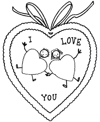 valentin´s day heart coloring page