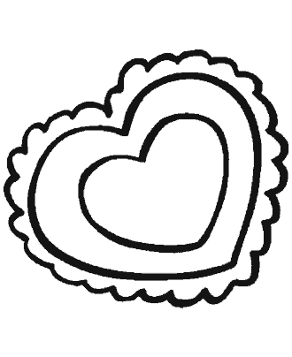 valentin´s day heart coloring page