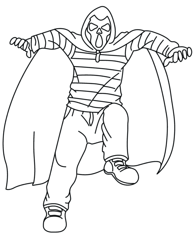 caillou coloring pages halloween goblin - photo #42
