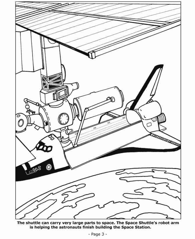 Space Shuttle coloring pages