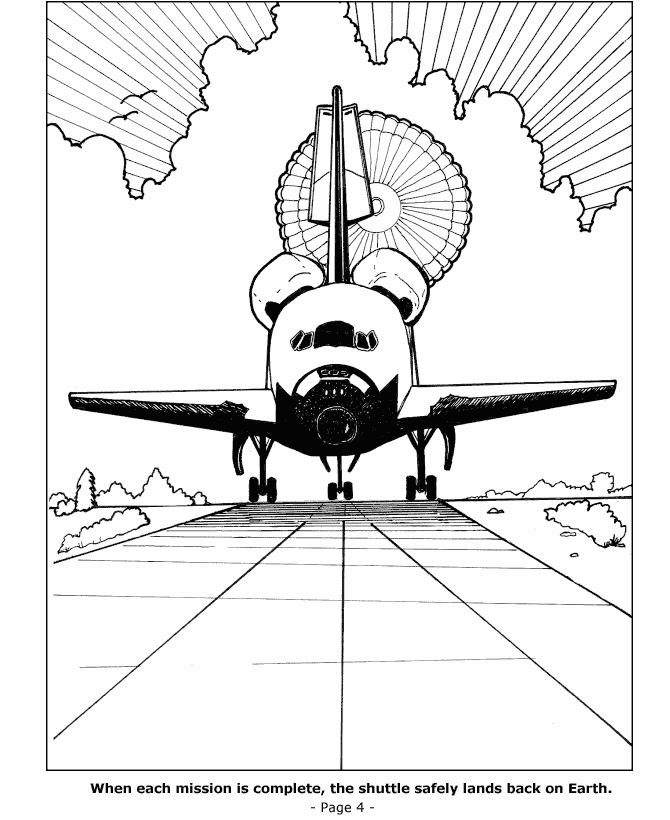 Space Shuttle coloring pages