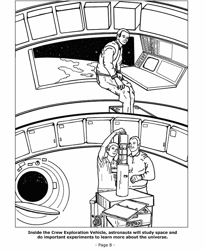 Space Station coloring picture