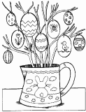Easter coloring book picture
