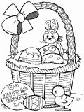 printable easter coloring book page