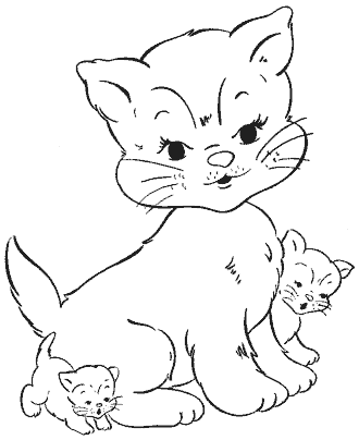 cat coloring page
