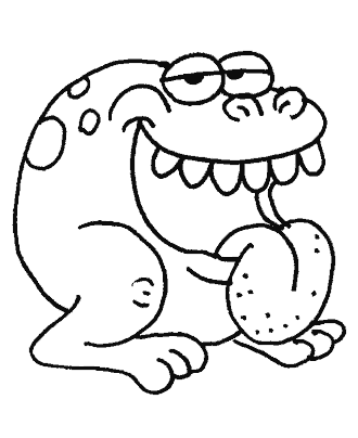 cartoon creature coloring pages
