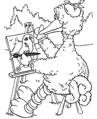 sesame street coloring page