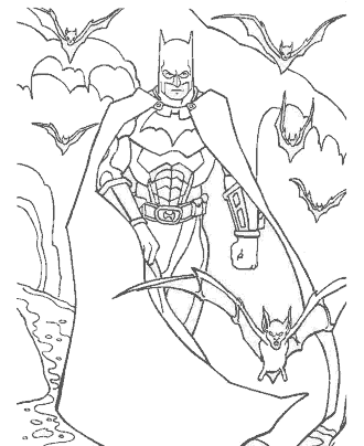super hero coloring page