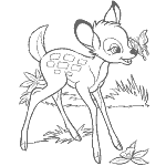 fairy tale coloring pages of bambi