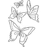nature coloring pages of butterflies
