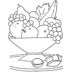 nature coloring pages of food