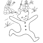 fairy tale coloring pages of gingerbread man