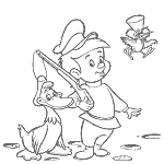 peter and wolf fairy tale coloring pages
