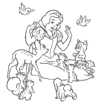snow white fairy tale coloring pages