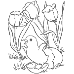 nature spring coloring pages