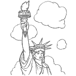 patriotic statue of liberty coloring pages