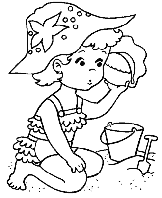 beach coloring page