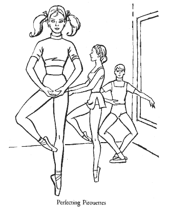 ballet coloring page for girls