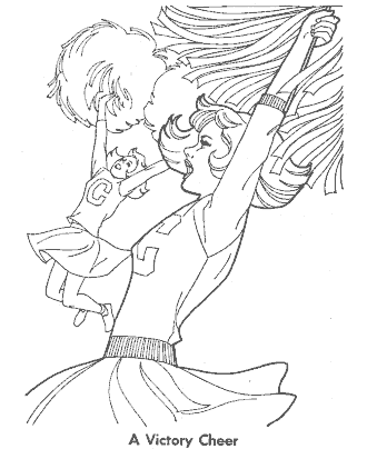cheerleader coloring pages for girls