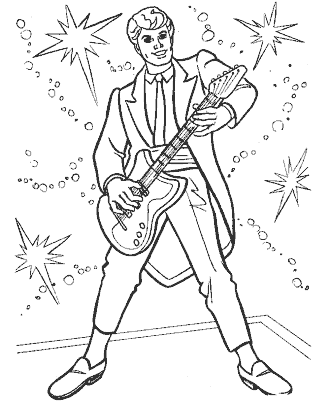 rock star coloring pages for girls