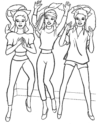 rock star coloring page for girls