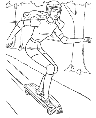 sport coloring pages for girls