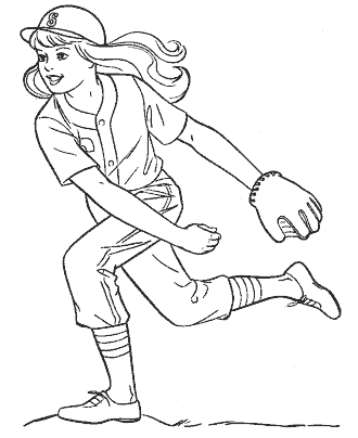 sport coloring page for girls