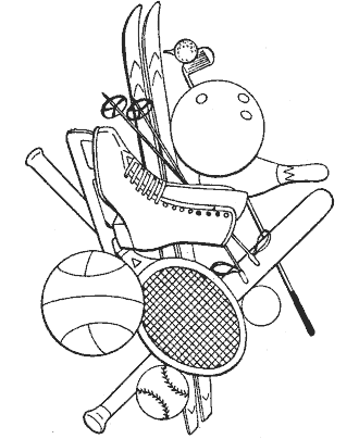 sport coloring page for girls