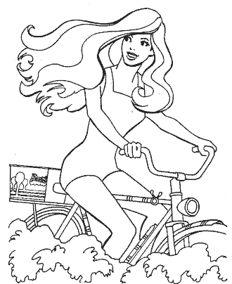 vacation coloring page for girls