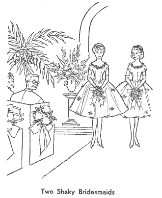 wedding coloring page for girls