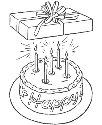 birthday coloring page