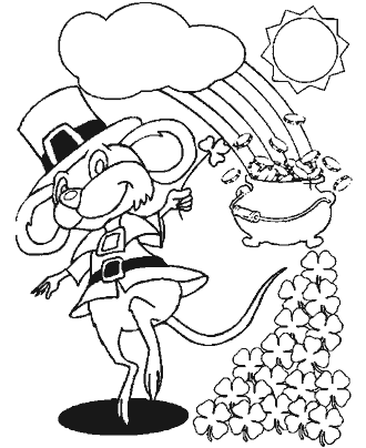 st patricks day leprechaun gold coloring pages
