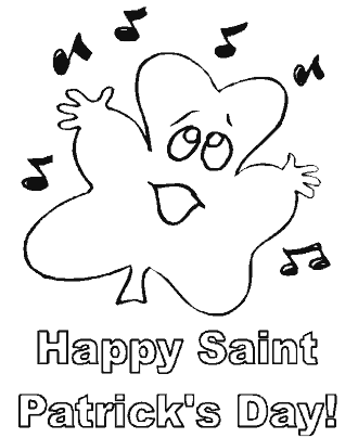 st patricks day kids coloring page