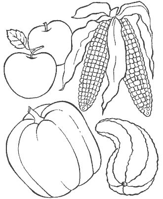 Thanksgiving Dinner Coloring Pages for Kids