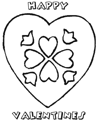 valentin´s day heart coloring pages
