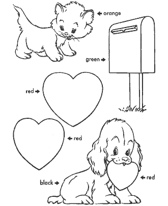 preschool valentin´s day coloring pages