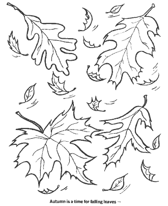 autumn fall coloring page