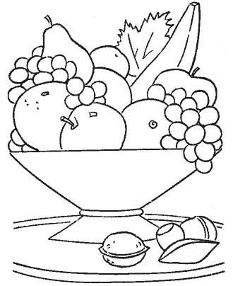 fruit coloring page