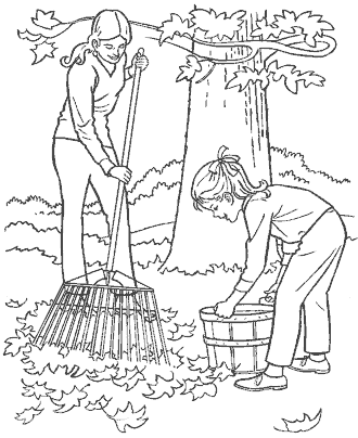leafs coloring page